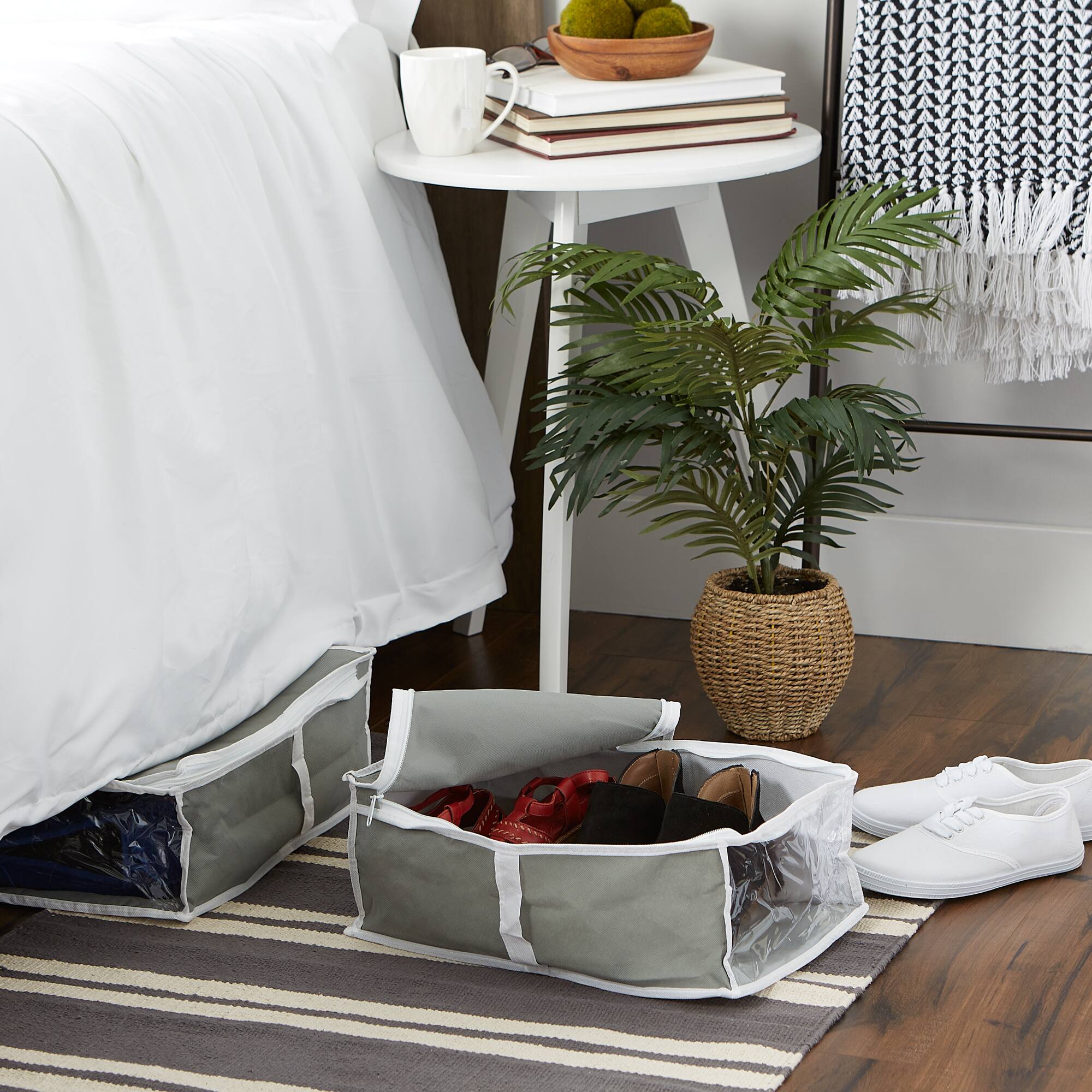 DII® Gray Under-The-Bed Shoes Soft Storage Set, 2ct.